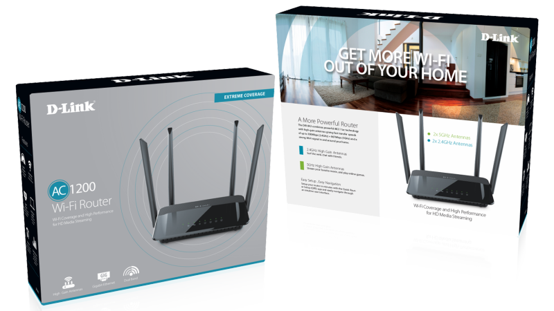 Wireless AC1200 Dual Band AC Router 2.4GHz and 5GHz (DIR-842/ESG)