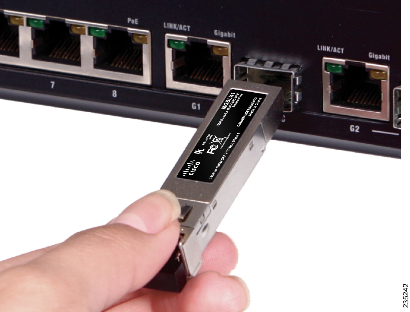 Cisco MGBLH1 Gigabit Ethernet LH Mini-GBIC SFP Transceiver