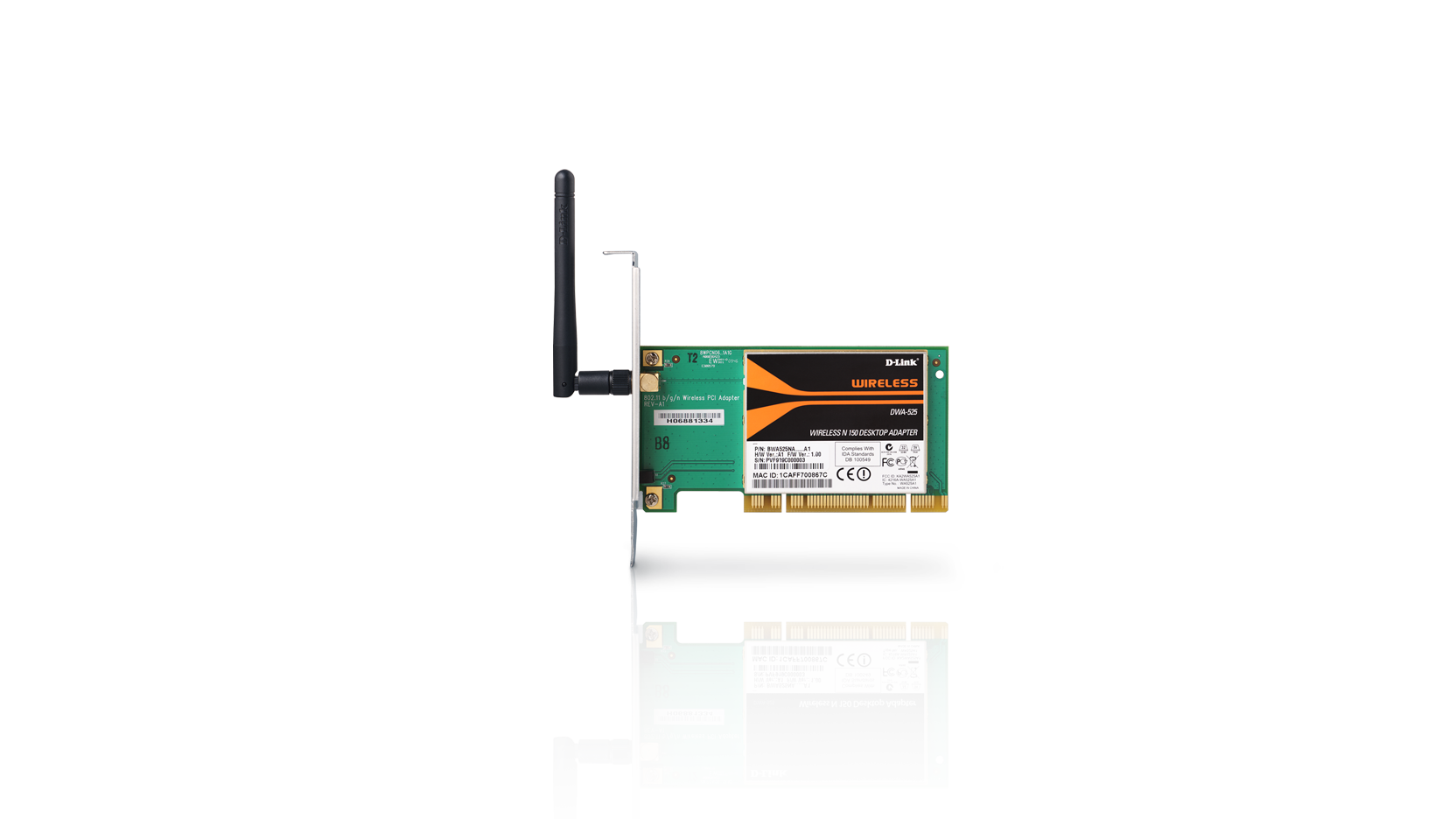 Wireless N 150 PCIe Adapter mit externer Antenne (DWA-525/EU)